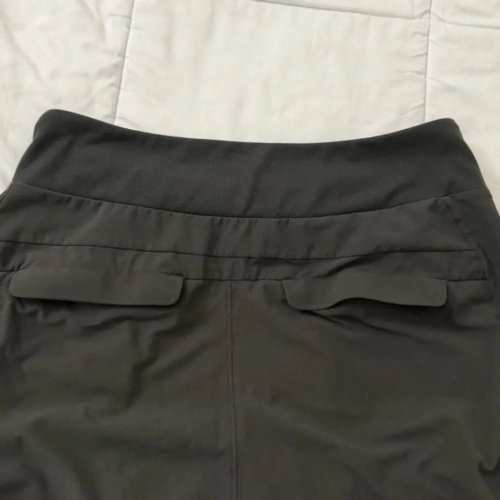 Athleta Soho‎ Jogger Pants Womens 6 Tall Black Olive High-Rise Gym Pull-on 6T
